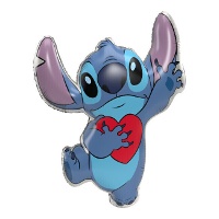 Palloncino a forma di Stitch con cuore di 78 x 74 cm
