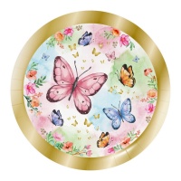 Piatti Butterfly Shimmer da 22 cm - 8 unità