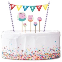 Toppers para tarta de Peppa Pig - 6 unidades