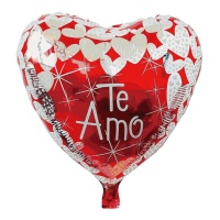 Pallone cuore I Love You con cuori 45 cm