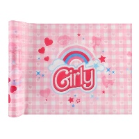 Tovaglia camino da 30 cm girly rosa - 5 m