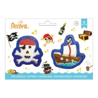 Tagliapasta teschio e nave pirata - Decora - 2 unità