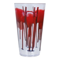 15 cm di vetro trasparente con sangue