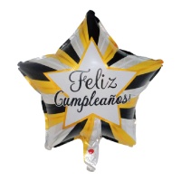 Palloncino Happy Birthday Star in metallo 45 cm