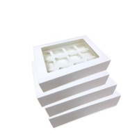 Scatola per 12 mini cupcake bianca 24 x 16 x 7 cm - Sweetkolor - 5 unità