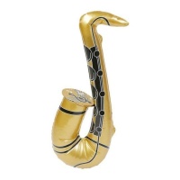 Saxofono gonfiabile dorato di 55 cm.