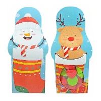 Scatola di marshmallow renna e pupazzo di neve 130 gr - 1 unità