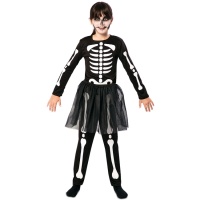 Costume da scheletro fosforescente per bambina