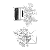Timbri di corrispondenza floreali in acrilico - Artemio