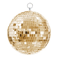 Palla da discoteca a effetto specchio dorato champagne di 20 cm