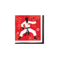 Tovaglioli Karate da 12,5 x 12,5 cm - 16 unità
