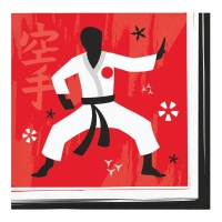 Tovaglioli Karate da 12,5 x 12,5 cm - 16 unità