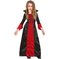 Costume contessa vampiro rosso da bambina