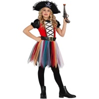 Costume da pirata con gonna multicolore per bambina
