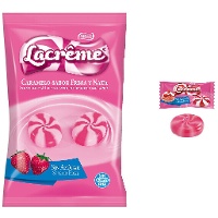 Caramelle gusto fragola e panna senza zucchero - Lacrême - 900 gr