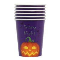 Bicchiere Halloween Scary Night da 250 ml - 6 unità