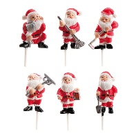 Decorazioni Santa Claus per dolci da 4 cm - Dekora - 72 pezzi