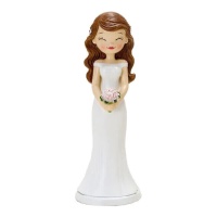 Figura per torta sposa con occhi chiusi 21 cm