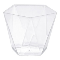 Bicchieri da 120 ml in plastica trasparente a forma di pentagono - Dekora - 100 unità