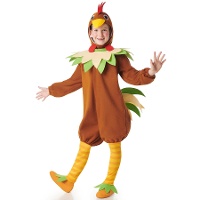 Costume da gallina marrone per bambina