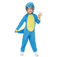 Costume dinosauro azzurro da bebè