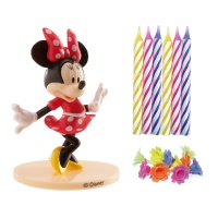 Set per torta con figure di Minnie Mouse e candele - Dekora