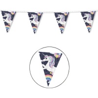 Striscione Unicorno con stelle e palloncini - 3,00 m