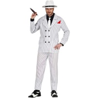 Costume da gangster bianco per uomo