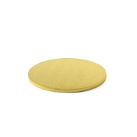 Sottotorta rotonda dorata da 25,5 x 1,2 cm - Decora