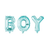 Palloncino scritta Boy azzurra da 41 cm - Globos Nordic