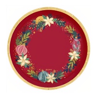 Piatti da 17 cm con decorazioni natalizie - 6 pezzi