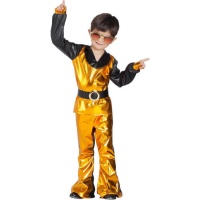 Costume discoteca oro e nero da bambino