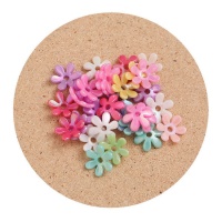 Perline floreali colorate da 1,5 cm - 29 unità