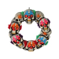 Ghirlanda decorativa di Halloween Clown - 40 cm