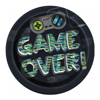 Piatti per videogiochi Game Over 23 cm - 8 pezzi