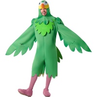 Costume da guacamayo verde per adulti