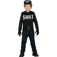 Costume da SWAT nero per bambino