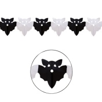 Festone di carta pipistrelli bianchi e neri