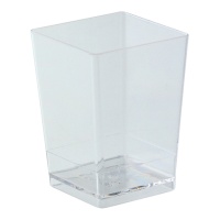 7 x 5 cm bicchieri di plastica trasparenti di forma quadrata - Dekora - 100 unità