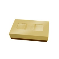 Scatola piccola dorata per cioccolatini 14,5 x 7,5 x 3,5 cm - Sweetkolor