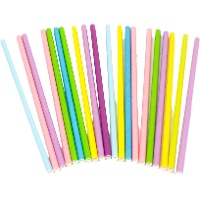 Cannucce di carta color arcobaleno - 20 unità