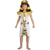 Costume egiziano bianco e oro per bambini