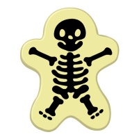 Scheletro di cioccolato bianco di Halloween - 72 unità