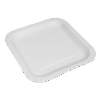 Piatti quadrati di cartone bianco da 23 cm - 25 pezzi