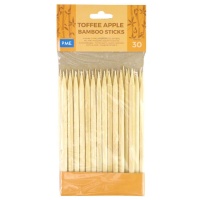 Bastoncini di bambù per mele caramellate 13 cm - PME - 30 pz.