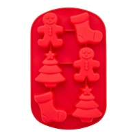 Stampo per figurine di Natale in silicone 17 x 26 cm - Wilton - 6 cavità