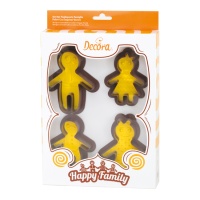 Kit di 4 tagliapasta e 4 marcatori di Happy Family - 8 unità