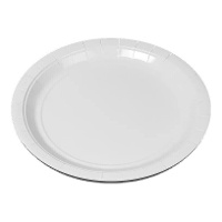 Piatti di 28 cm in cartone bianco - 12 unità