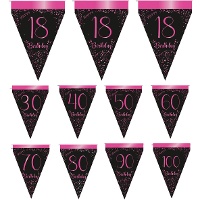 Bandierina di Elegant Pink con numeri, lunghezza 3,00 m