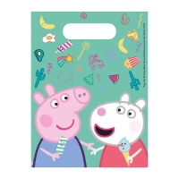 Sacchetti per feste Peppa Pig e George - 6 pz.